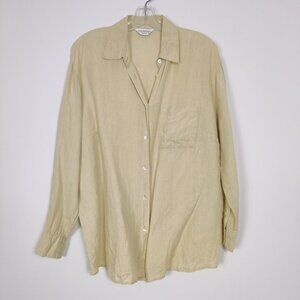 SeidenSticker Women's Blouse Size EU 44 Beige Shirt Collar Button Down Everyday